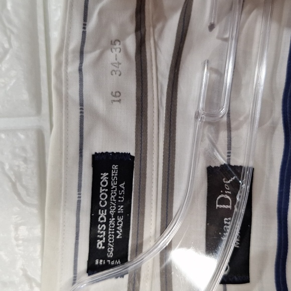 CHRISTIAN DIOR Monsieur Striped Button Down Dress Shirt - Picture 4 of 10